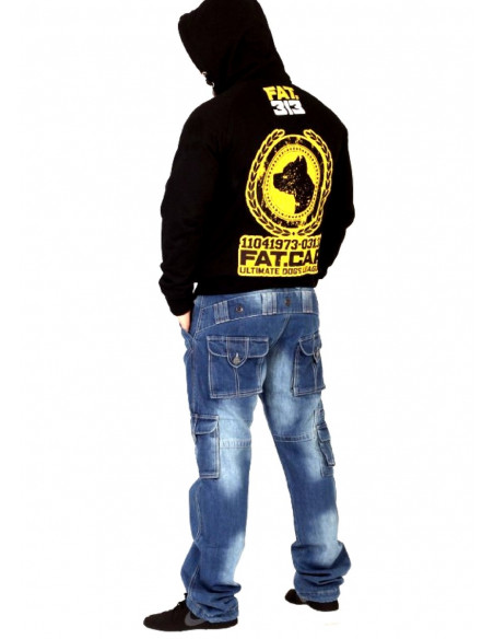 FAT313 Ultimate Dogs League Yellow Zip Hoodie