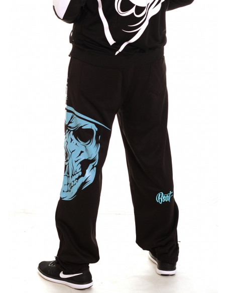 Cali Skull Sweatpants BlackNSkyblue by BSAT