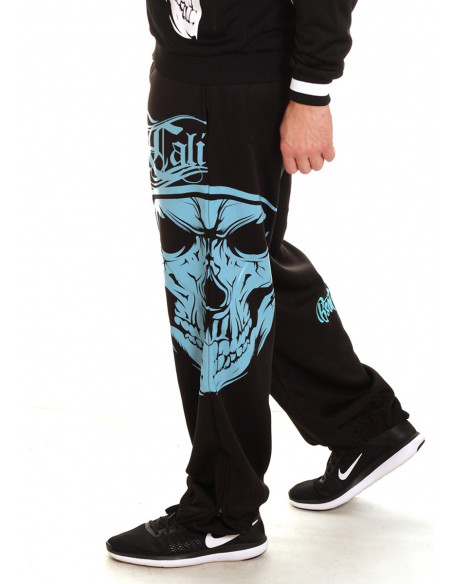 Cali Skull Sweatpants BlackNSkyblue by BSAT
