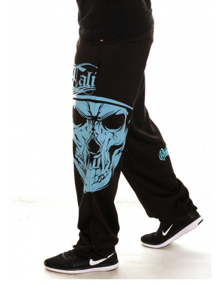 Cali Skull Sweatpants BlackNSkyblue by BSAT