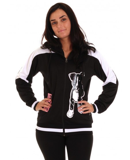 Pitbos Lady BOS5 Track Hoodie Black