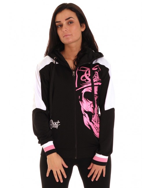 Cali Skull Panther Hoodie Pink by BSAT