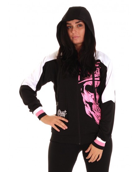 Cali Skull Panther Hoodie Pink by BSAT