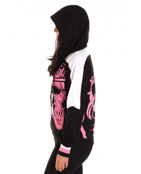Cali Skull Panther Hoodie Pink by BSAT
