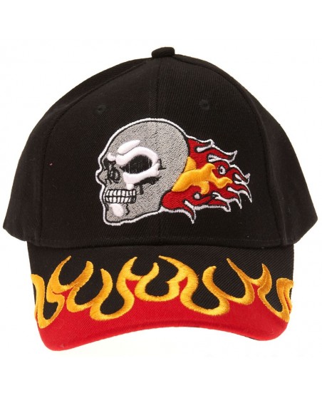 Baseball cap, Flamin Skull