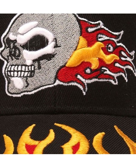 Baseball cap, Flamin Skull