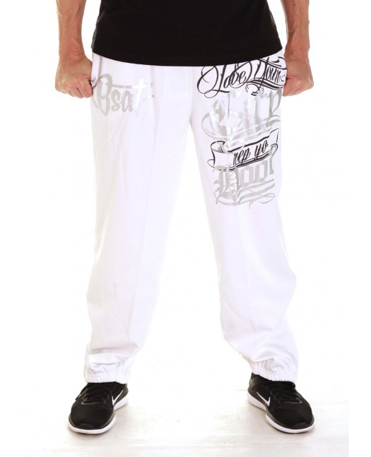 Hood Sweatpants WhiteNSilver by BSAT