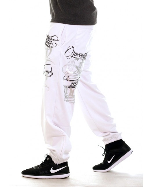 Hood Sweatpants WhiteNSilver by BSAT