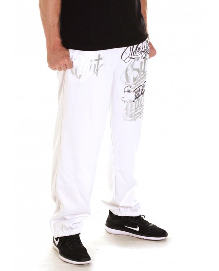 Hood Sweatpants WhiteNSilver by BSAT