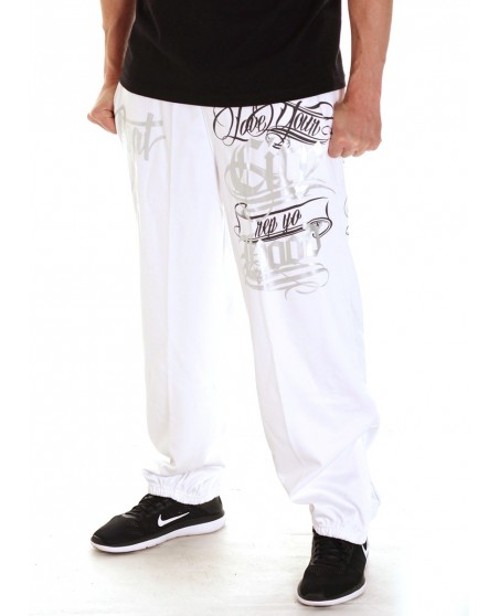 Hood Sweatpants WhiteNSilver by BSAT