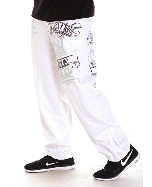 Hood Sweatpants WhiteNSilver by BSAT