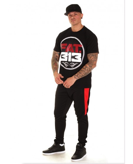 FAT.313 Bomber Excellence Tee Black RedNWhite