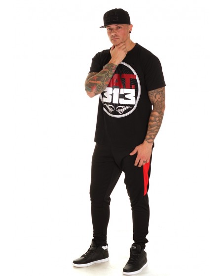 FAT.313 Bomber Excellence Tee Black RedNWhite