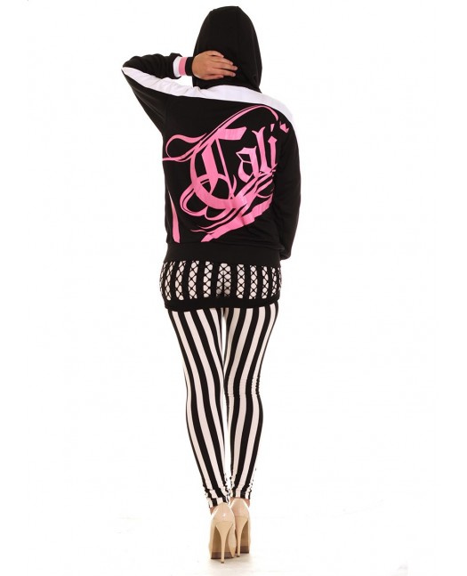 Cali Skull Panther Hoodie Pink by BSAT