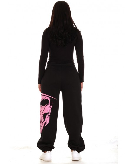 Cali Skull Panther Hoodie Pink by BSAT