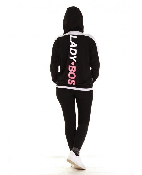 Pitbos Lady BOS5 Track Hoodie Black