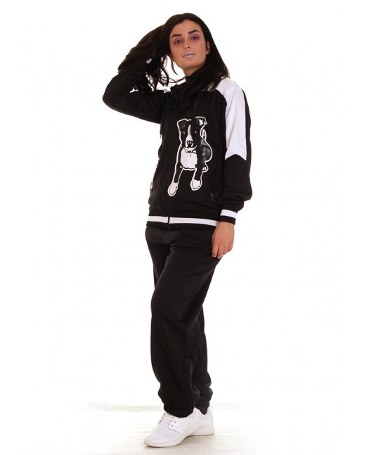 Pitbos Lady BOS5 Track Hoodie Black
