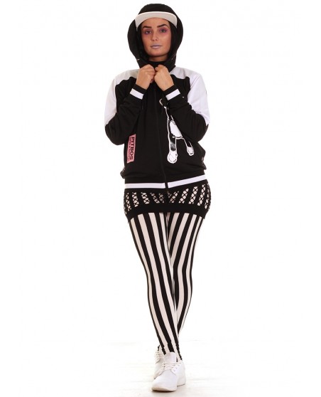 Pitbos Lady BOS5 Track Hoodie Black
