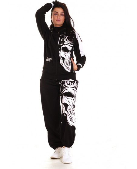 Cali Skull Sweatpants Black by BSAT
