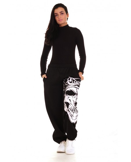 Cali Skull Sweatpants Black by BSAT