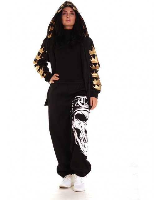 Cali Skull Sweatpants Black by BSAT