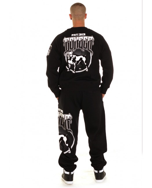 FAT.313 Bomber Dog Sweatpants Black