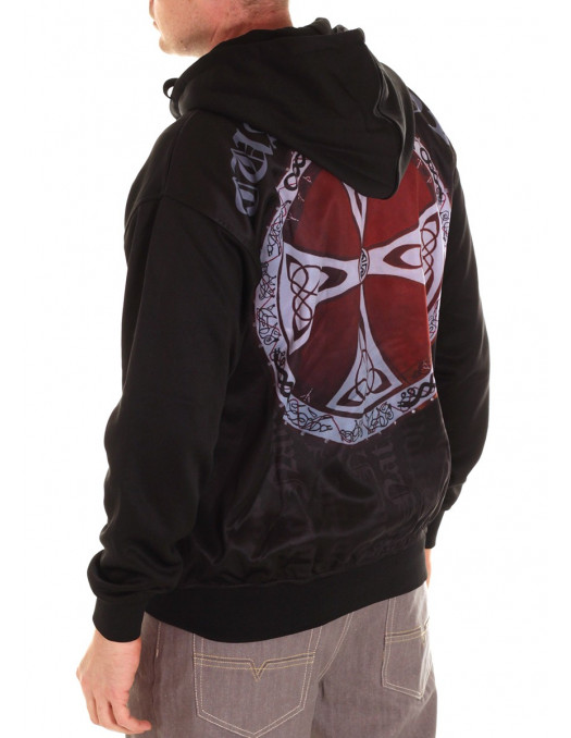 Nordic Worlds Shield Red Zip Hoodie