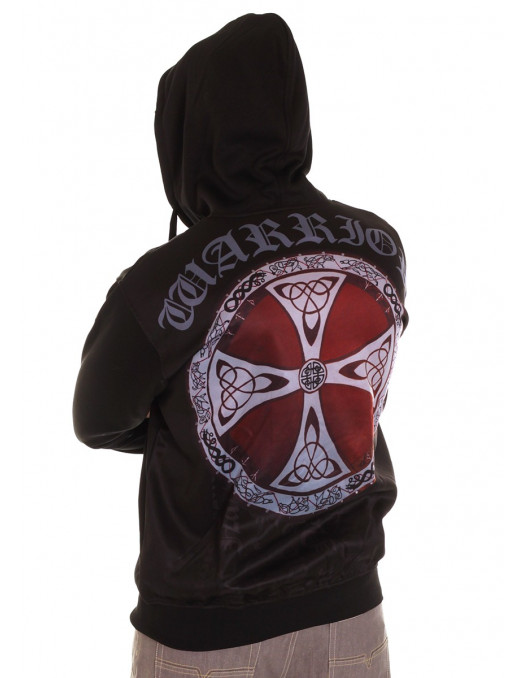 Nordic Worlds Shield Red Zip Hoodie