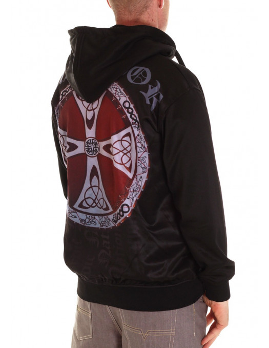 Nordic Worlds Shield Red Zip Hoodie