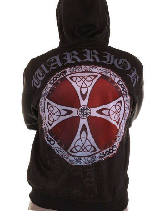 Nordic Worlds Shield Red Zip Hoodie