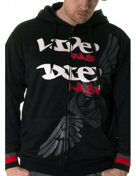Live Fast Die Last ZipHoodie by BSAT