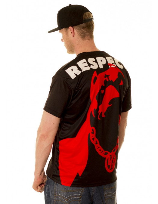 Respect Tee Black/Red/White by Pitbos