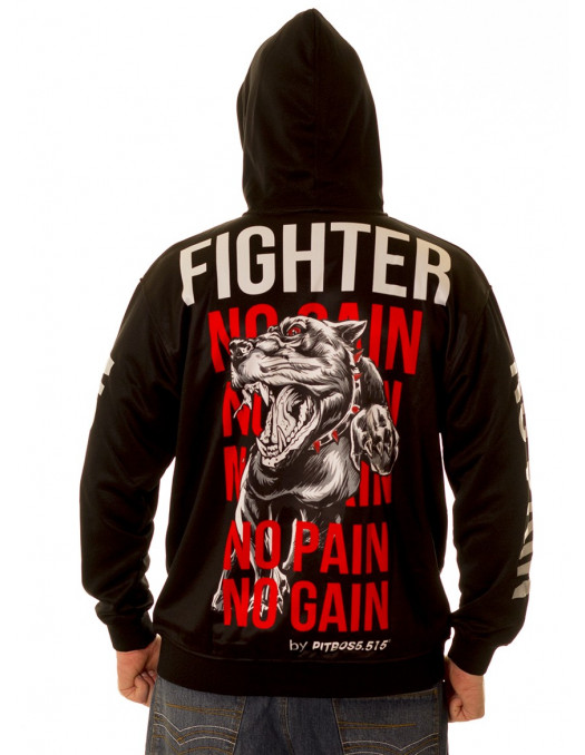 Fighter No Pain No Gain ZipHoodie by...