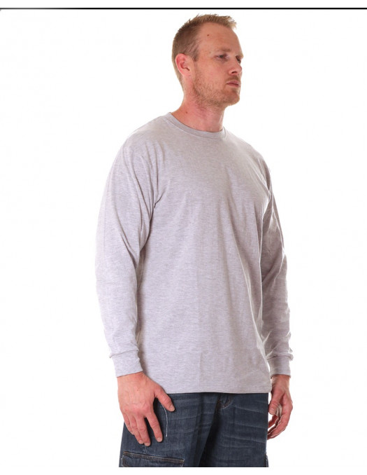 LS Crew Neck Tee Light Grey