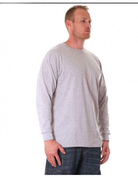 LS Crew Neck Tee Light Grey