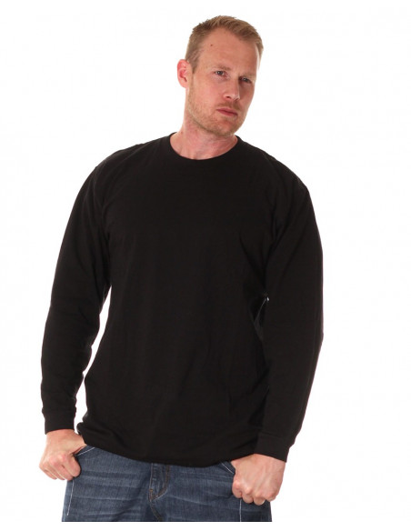 LS Crew Neck Tee Black