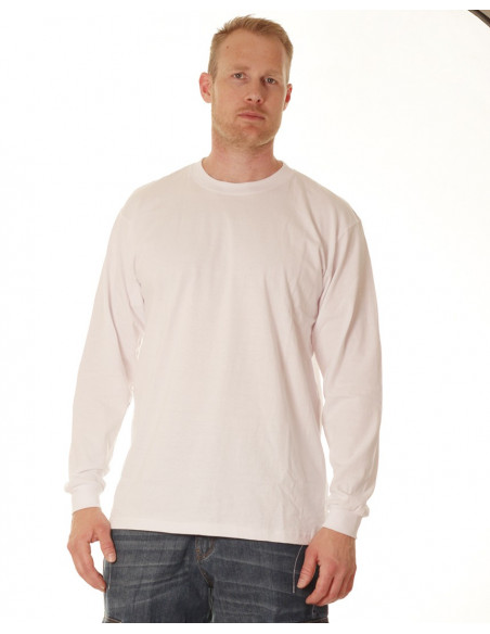 LS Crew Neck Tee White