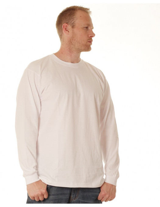 LS Crew Neck Tee White