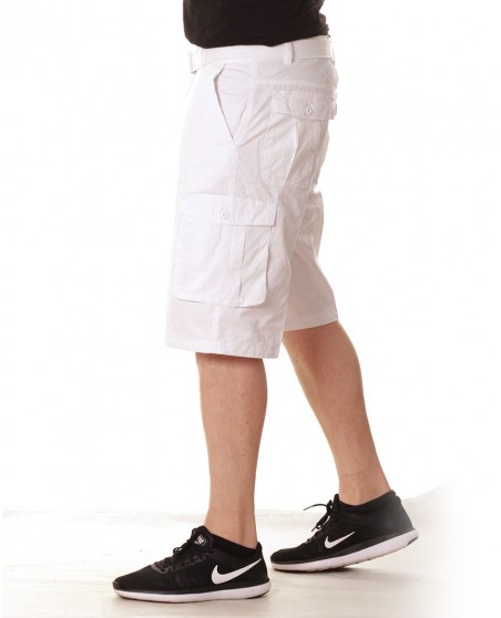 Access Washed Cargo Shorts White