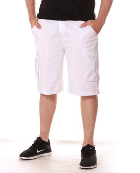 Access Washed Cargo Shorts White