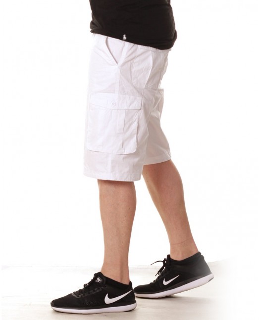 Access Washed Cargo Shorts White