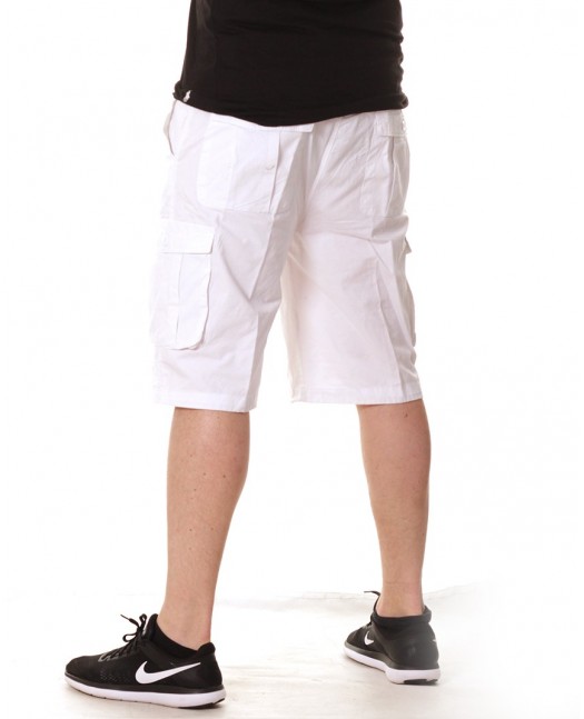 Access Washed Cargo Shorts White