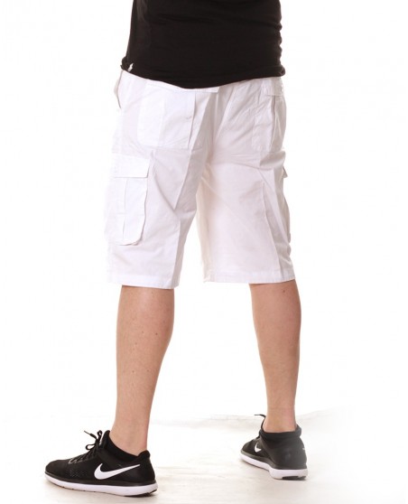 Access Washed Cargo Shorts White