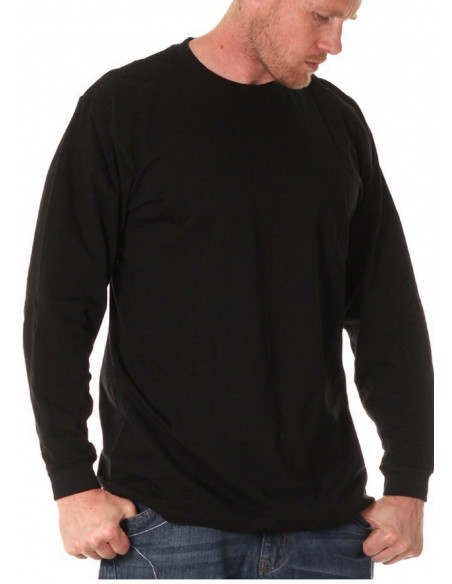 LS Crew Neck Tee Black