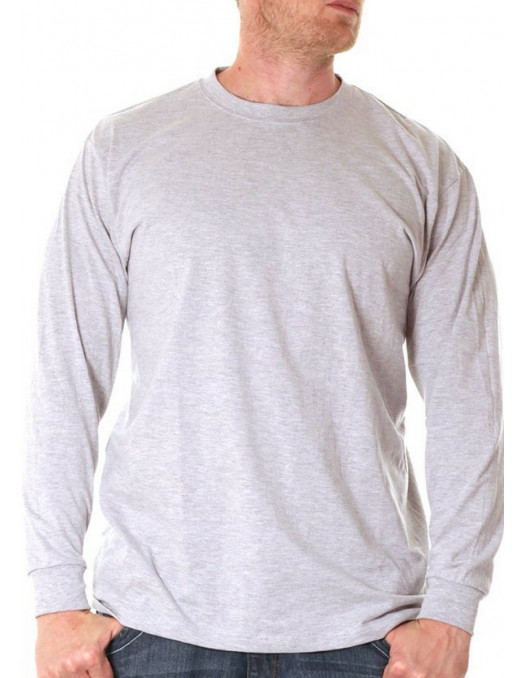 LS Crew Neck Tee Light Grey