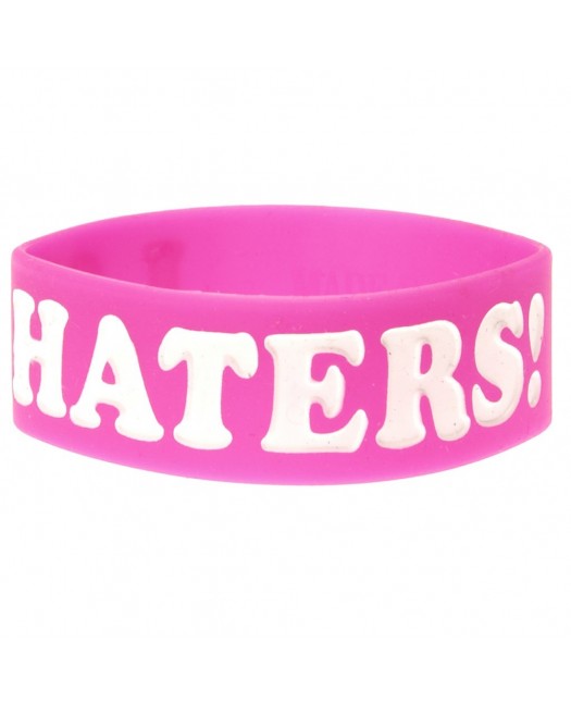 Bracelet - I Love Haters, Pink
