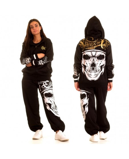 Cali Skull Sweatpants Black by BSAT