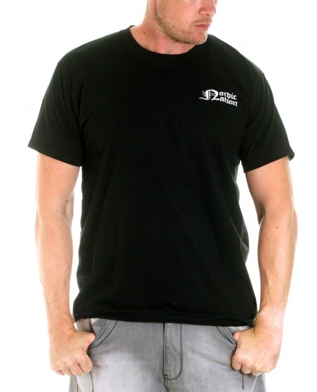 Premium Cotton Logo T-Shirt BlackNWhite by Nordic Worlds