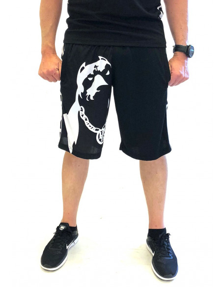 Pitbos Shorts Dog Logo White