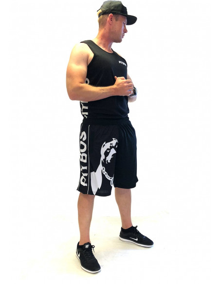 Pitbos Shorts Dog Logo White